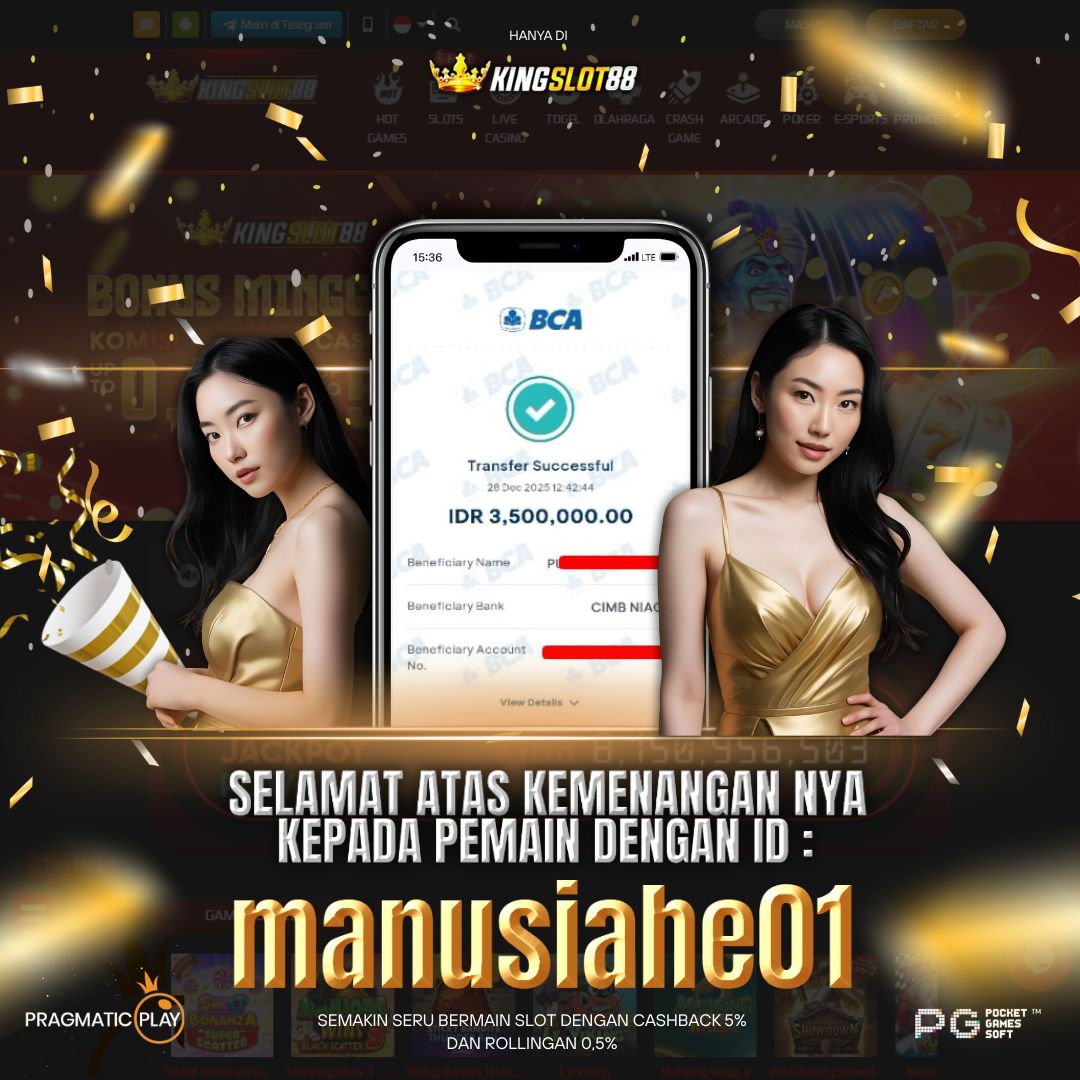 SELAMAT ATAS KEMENANGANNYA UNTUK ID :manusiahe01